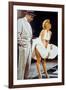 The Seven Year Itch by Billy Wilder with Tom Ewell, Marilyn Monroe, 1955-null-Framed Photo