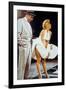 The Seven Year Itch by Billy Wilder with Tom Ewell, Marilyn Monroe, 1955-null-Framed Photo