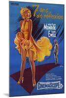 The Seven Year Itch, French Movie Poster, 1955-null-Mounted Art Print