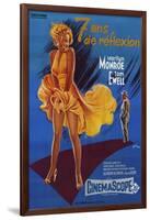 The Seven Year Itch, French Movie Poster, 1955-null-Framed Art Print