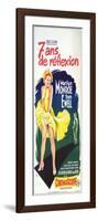 The Seven Year Itch, French Movie Poster, 1955-null-Framed Art Print