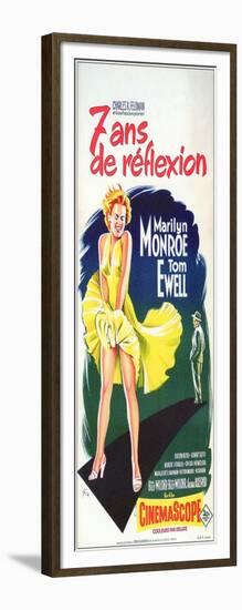 The Seven Year Itch, French Movie Poster, 1955-null-Framed Art Print