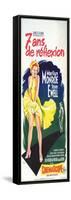 The Seven Year Itch, French Movie Poster, 1955-null-Framed Stretched Canvas