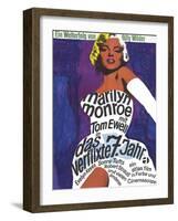 The Seven Year Itch, German Movie Poster, 1955-null-Framed Art Print