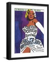 The Seven Year Itch, German Movie Poster, 1955-null-Framed Art Print