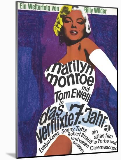 The Seven Year Itch, German Movie Poster, 1955-null-Mounted Art Print