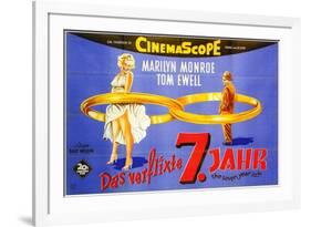 The Seven Year Itch, German Movie Poster, 1955-null-Framed Art Print