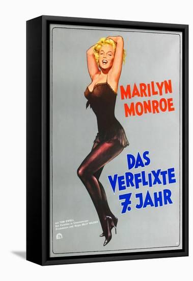 The Seven Year Itch, German Movie Poster, 1955-null-Framed Stretched Canvas