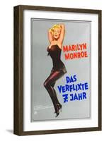 The Seven Year Itch, German Movie Poster, 1955-null-Framed Art Print