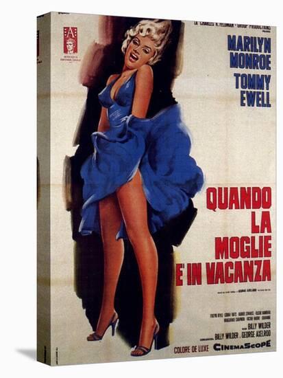 The Seven Year Itch, Italian Movie Poster, 1955-null-Stretched Canvas