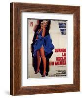 The Seven Year Itch, Italian Movie Poster, 1955-null-Framed Art Print