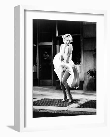 The Seven Year Itch, Marilyn Monroe, 1955-null-Framed Photo