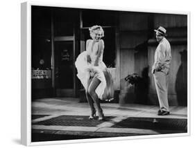 The Seven Year Itch, Marilyn Monroe, Tom Ewell, 1955-null-Framed Photo