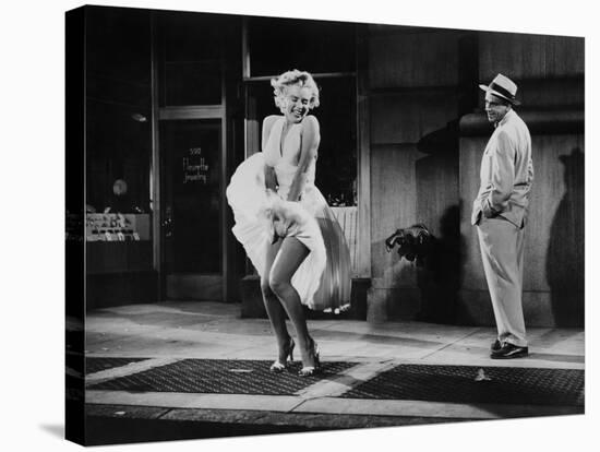 The Seven Year Itch, Marilyn Monroe, Tom Ewell, 1955-null-Stretched Canvas