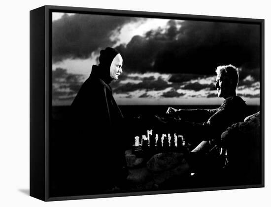 The Seventh Seal, Bengt Ekerot, Max Von Sydow, 1957-null-Framed Stretched Canvas