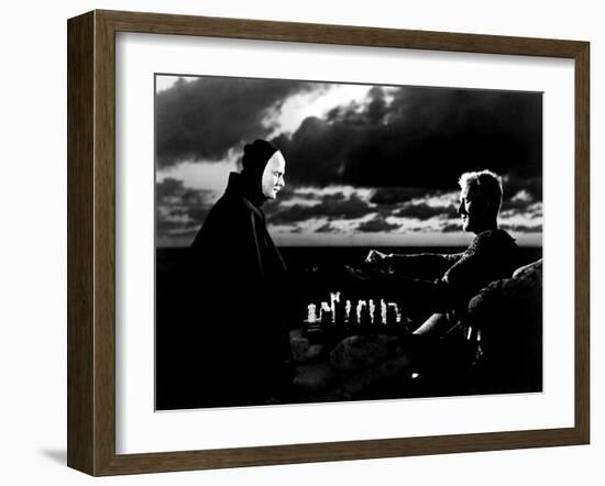 The Seventh Seal, Bengt Ekerot, Max Von Sydow, 1957-null-Framed Photo