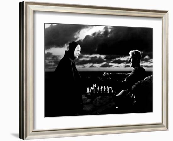 The Seventh Seal, Bengt Ekerot, Max Von Sydow, 1957-null-Framed Photo