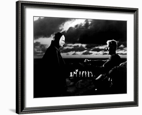 The Seventh Seal, Bengt Ekerot, Max Von Sydow, 1957-null-Framed Photo