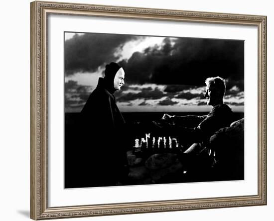 The Seventh Seal, Bengt Ekerot, Max Von Sydow, 1957-null-Framed Photo