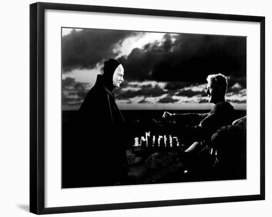 The Seventh Seal, Bengt Ekerot, Max Von Sydow, 1957-null-Framed Photo