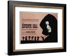 The Seventh Seal, UK Movie Poster, 1957-null-Framed Art Print