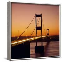 The Severn Bridge at Sunset, England, UK-Roy Rainford-Framed Photographic Print
