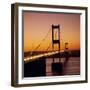 The Severn Bridge at Sunset, England, UK-Roy Rainford-Framed Photographic Print