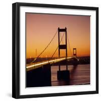 The Severn Bridge at Sunset, England, UK-Roy Rainford-Framed Photographic Print