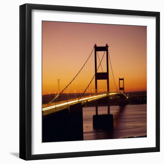 The Severn Bridge at Sunset, England, UK-Roy Rainford-Framed Photographic Print