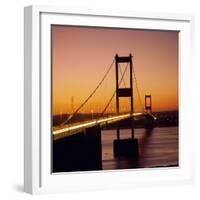 The Severn Bridge at Sunset, England, UK-Roy Rainford-Framed Photographic Print