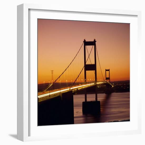 The Severn Bridge at Sunset, England, UK-Roy Rainford-Framed Photographic Print