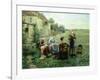 The Sewing Circle-Daniel Ridgway Knight-Framed Giclee Print