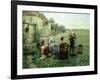 The Sewing Circle-Daniel Ridgway Knight-Framed Giclee Print