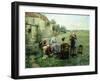 The Sewing Circle-Daniel Ridgway Knight-Framed Giclee Print