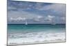 The Seychelles, La Digue, Anse Coco, Two Catamaran Yachtsmen-Catharina Lux-Mounted Photographic Print