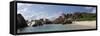 The Seychelles, La Digue, Beach, Rocks, Anse Marron, Panorama-Catharina Lux-Framed Stretched Canvas