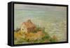The Shack of the Customs Officials, Afternoon; 1882-Claude Monet-Framed Stretched Canvas