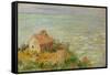 The Shack of the Customs Officials, Afternoon; 1882-Claude Monet-Framed Stretched Canvas