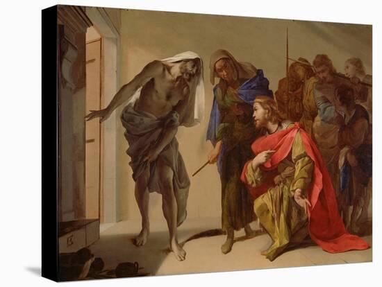 The Shade of Samuel Invoked by Saul, C. 1655-Bernardo Cavallino-Stretched Canvas