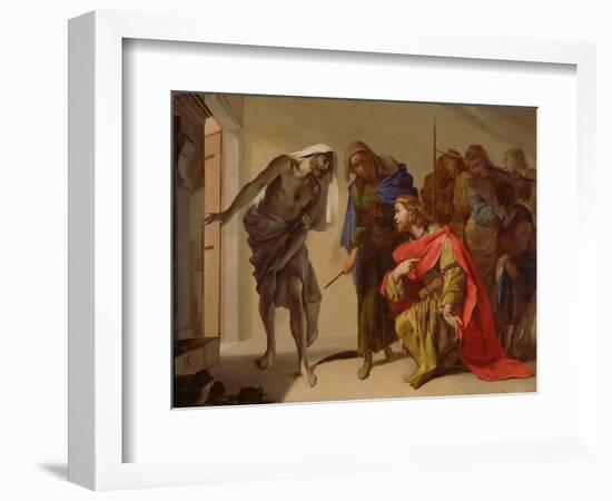 The Shade of Samuel Invoked by Saul, C. 1655-Bernardo Cavallino-Framed Giclee Print