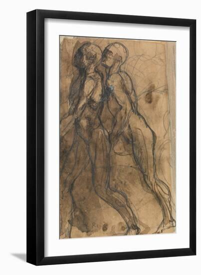 The Shades Approaching Dante and Virgil-Auguste Rodin-Framed Premium Giclee Print