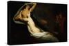 The shades of Francesca da Rimini and Paolo Malatesta appear to Dante and Virgil-Ary Scheffer-Stretched Canvas