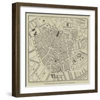 The Shading Shows the Portion of the City Destroyed-null-Framed Giclee Print