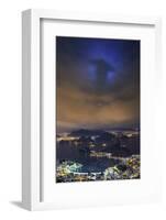 The Shadow of Christ the Redeemer Projected on to Clouds above Rio De Janeiro.-Jon Hicks-Framed Photographic Print