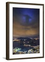 The Shadow of Christ the Redeemer Projected on to Clouds above Rio De Janeiro.-Jon Hicks-Framed Photographic Print