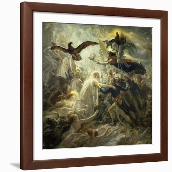 The Shadows of the French Warriors Led by Victory-Anne-Louis Girodet de Roussy-Trioson-Framed Giclee Print