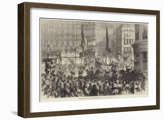 The Shah Leaving Charing-Cross Station for Buckingham Palace-David Henry Friston-Framed Giclee Print