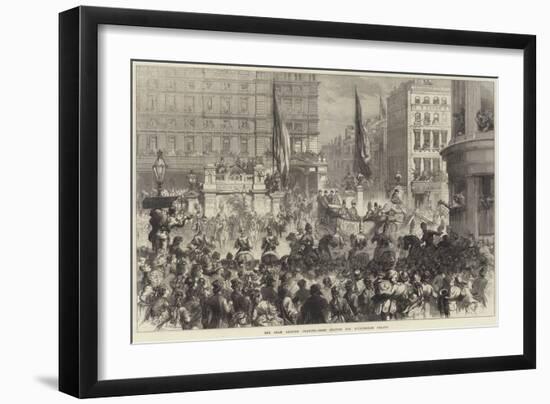 The Shah Leaving Charing-Cross Station for Buckingham Palace-David Henry Friston-Framed Giclee Print