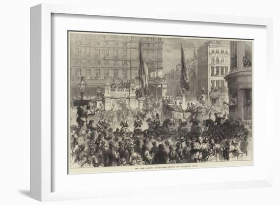 The Shah Leaving Charing-Cross Station for Buckingham Palace-David Henry Friston-Framed Giclee Print