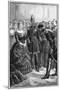 The Shah of Persia Presenting His Suit to Queen Victoria at Windsor, Mid-Late 19th Century-null-Mounted Giclee Print